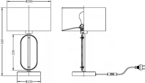 Настольная лампа Marmo MOD099TL-01G