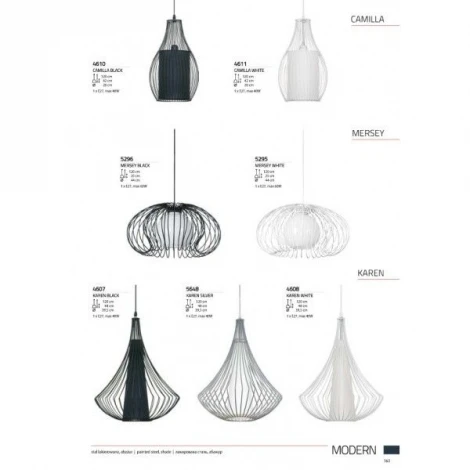 Подвесной светильник Nowodvorski Camilla 4610 (220V, на проводе, бокалы)