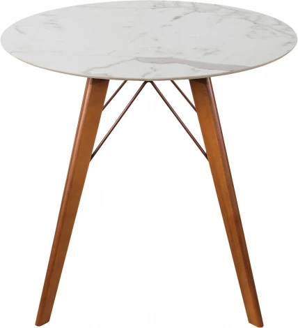 Стол обеденный обеденный JET CERAMIC круглый d-80 (Дерево бук, Темный орех )