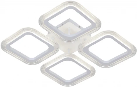 Потолочная люстра светодиодная на штанге с пультом регулировкой цветовой температуры, яркости и ночным режимом Reluce 09826-3.3-04 WH (220V)