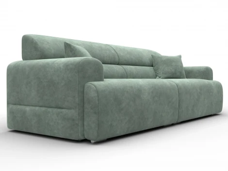 Диван прямой Лига-109 НПБ (ДСП,Фанера,Велюр/Зеленый) Лига Диванов 136483