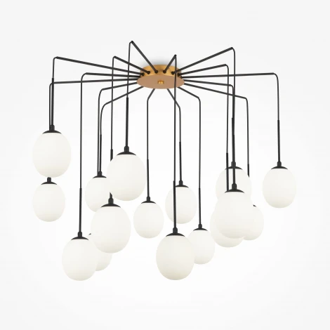 Подвесной светильник Maytoni Branch MOD176PL-16G (220V, на проводе, шарики, паук)