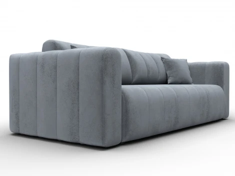 Диван прямой Лига-062 НПБ (ДСП,Фанера,ХДФ/Пластик/Велюр/Серый) Лига Диванов 130278