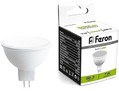 Лампа светодиодная Feron 41391 LB-3026, MR16 (рефлекторная) 7W 220V G5.3 4000К