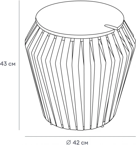 Журнальный стол Ding ОГОГО Обстановочка! (Экокожа,Массив дерева/Бежевый,Черный) арт.930829