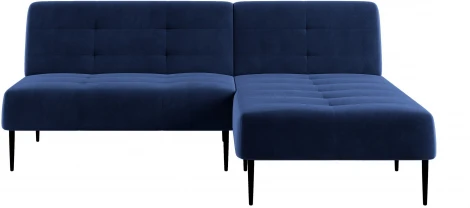Monaco диван-кровать с шезлонгом, без подлокотников, бархат синий 29 Top Concept арт.14117