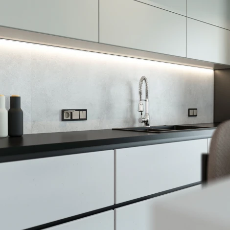 Переключатель перекрестный двухклавишный (дымчатый) Werkel W1223004