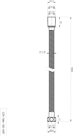 Душевой шланг Cezares CZR-FMM-180-NOP