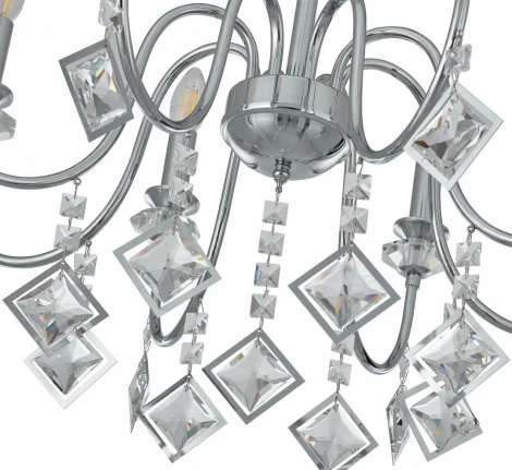 Подвесная люстра Arte Milano AM342101 342101/8 CR (220V, подвески, на цепи, подсвечник, свеча)