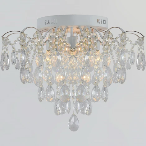 Потолочная люстра хрустальная Reluce 04039-0.3-06 WH+GOLD PN (220V)