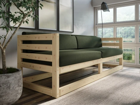 Диван Arsko Магнус Б сосна велюр зеленый