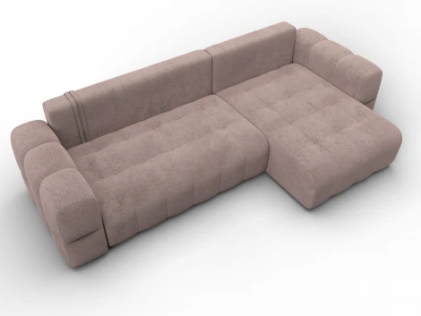 Диван угловой Лига-110 НПБ угол универсальный (ДВП,ДСП,ЛДСП,Брус,Фанера,Велюр/Бежевый) Лига Диванов 136536