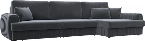 Диван угловой Лига-057 НПБ Лонг угол правый Лига Диванов (Велюр) арт.129300