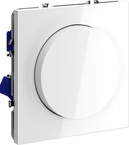 Диммер поворотно-нажимной 600 Вт (белый глянцевый) Voltum S70 VLS070301