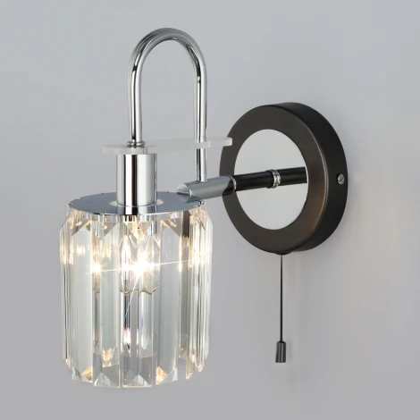 Бра Eurosvet Tenia 70090/1 графит (220V, хрусталь, выключатель)