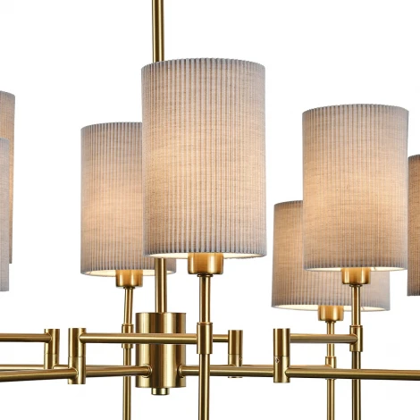 Потолочная люстра на штанге (13033/8R Brass) Indigo Plisse V000537 (220V)