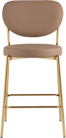 Стул полубарный Stool Group Барбара NEW экокожа бежевая золотые ножки УТ000036055