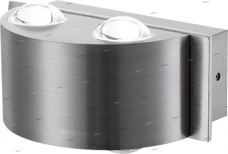 Светильник настенный уличный светодиодный Globo Line, 4 плафона, никель, прозрачный