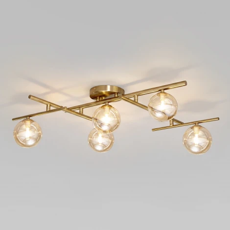 Потолочная люстра 502001/5 латунь