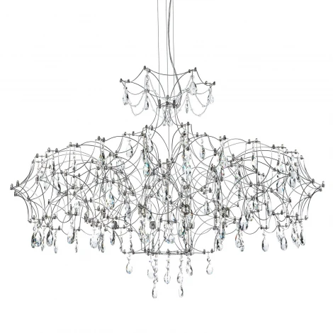 Подвесная люстра светодиодная хрустальная с пультом с регулировкой цветовой температуры Modelux MODELUX ML.7815.1050P CH