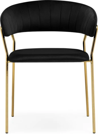Стул на металлокаркасе Woodville Kamelia 1 black / gold