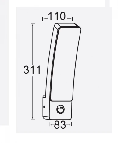 Настенный светильник уличный светодиодный Oasis Light BRISBANE LED W2889-4K-Pir Gr (220V, IP54)