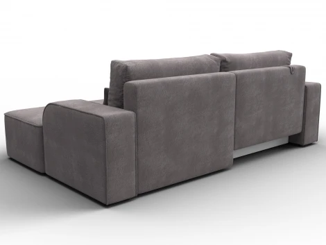 Диван угловой Лига-120 угол правый (ДСП,Брус,Фанера,ЛДС,Велюр/Бежевый) Лига Диванов 137288