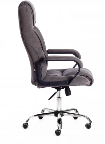 Кресло BERGAMO хром (22) флок , серый, 29 Tetchair 19374