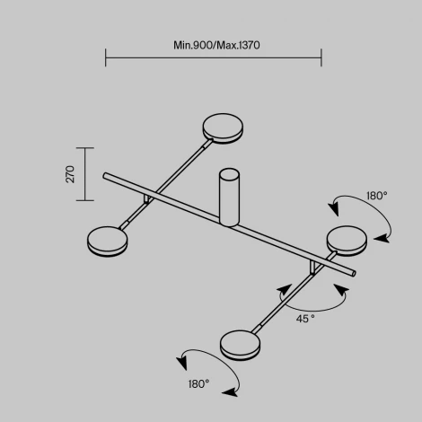 Потолочная люстра на штанге Maytoni Fad MOD070CL-L30W3K (LED, 220V)