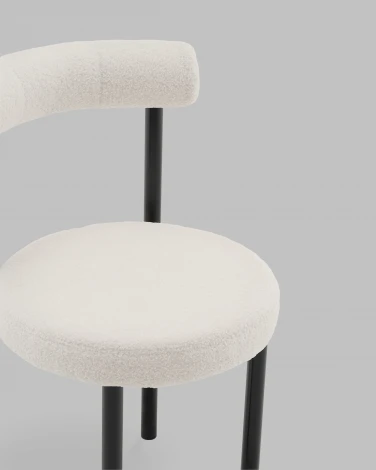 Стул обеденный Флорео букле молочный Stool Group арт.УТ000041338