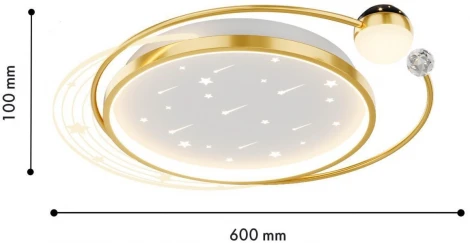 Потолочная люстра светодиодная F-Promo Cruise 4743-5C (регулировка яркости, 220V, пульт управления, звездное небо)