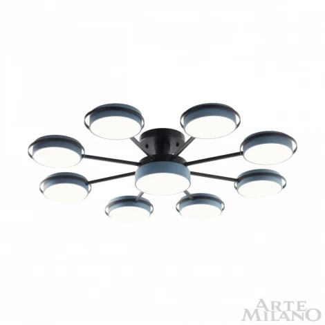 Потолочная люстра на штанге Arte Milano Ferrara 250406/8+1 Gr (LED, 220V, круглые)