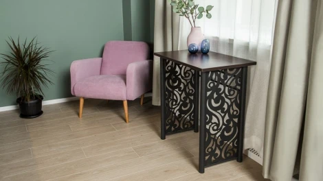 Туалетный столик Пармин черный шагрень Форвард 102282