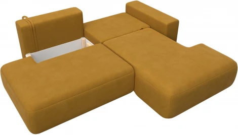 Диван угловой Лига-036 НПБ Модерн правый угол Лига Диванов (Велюр) арт.127764