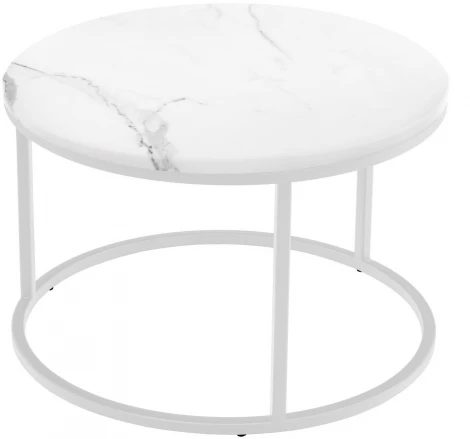 Набор кофейных столиков Tango белый мрамор с белыми ножками, 2шт Bradex Home RF 0351