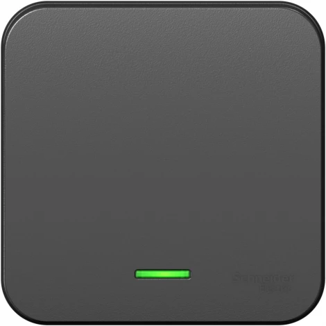 Выключатель накладной одноклавишный с подсветкой (антрацит) Systeme Electric Blanca BLNVA101116