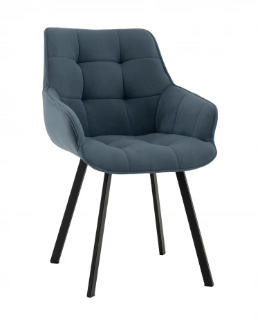 Стул Амальри велюр серо-синий Stool Group арт.УТ000041361