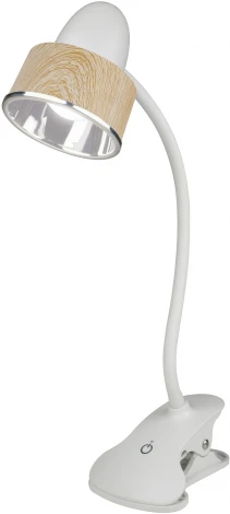 Интерьерная настольная лампа на прищепке Uniel TLD-557 Brown/LED/350Lm/5500K/Dimmer (220V, диммер, сенсорный выключатель)