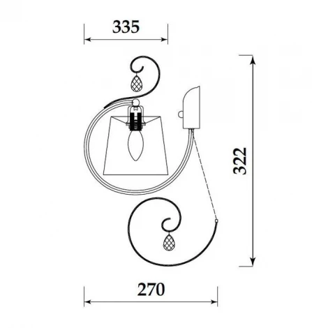 Бра Freya Simone FR2020-WL-01-BZ