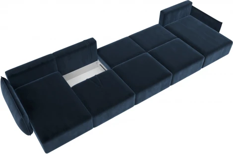 Диван п-образный Лига-051 НПБ МегаЛонг Лига Диванов (Велюр) арт.128679