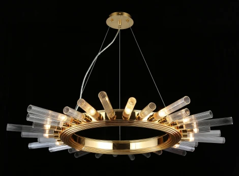 Подвесная люстра Crystal Lux Fair SP15 GOLD D1000