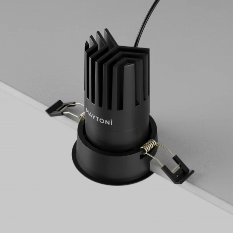 Встраиваемый светильник Maytoni Dip DL118-15W-2.7K-B (LED, 220V, круглые)