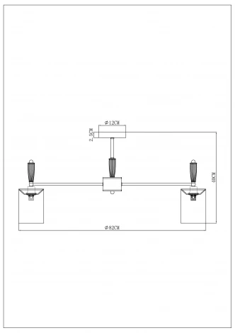 Потолочная люстра на штанге Arte Lamp Waverley A4102PL-8PB (220V)
