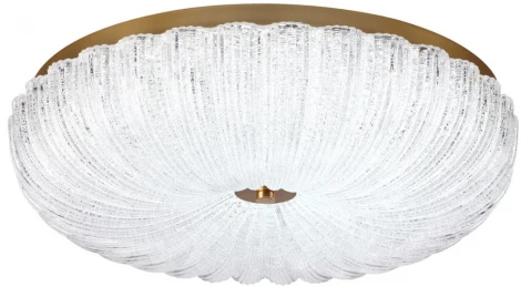 Потолочный светильник круглый Sonex Tesoro 7719/60L металл/стекло/прозрачный/золотой LED 60Вт 3000-6500K D500 IP20 пульт ДУ (220V, круглые)