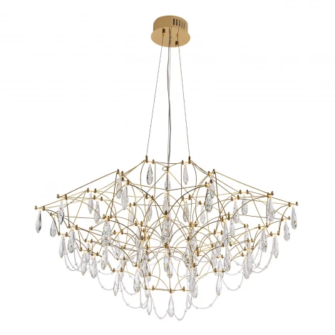 Подвесная люстра светодиодная хрустальная с пультом с регулировкой цветовой температуры Modelux MODELUX ML.5602.1000P BS
