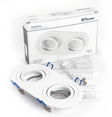 Светильник встраиваемый Feron DL2812 48460 50W G5.3 черный