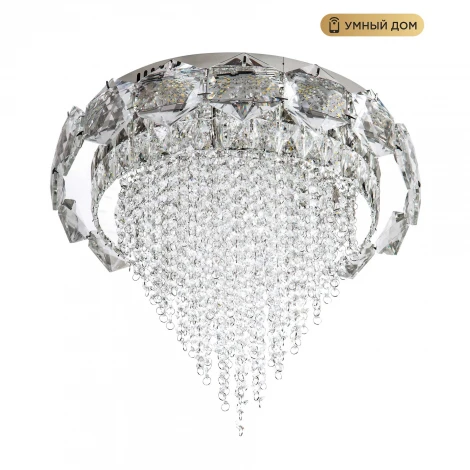 Потолочная люстра светодиодная хрустальная с пультом и управлением смарфоном с регулировкой цветовой температуры и яркости LED4U LED4U L9428-500 с функцией УД