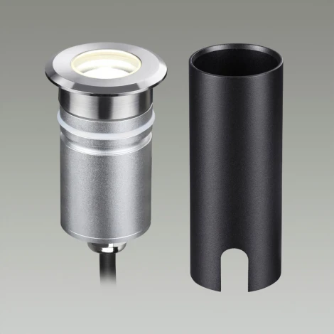 Встраиваемый грунтовый светильник Odeon Light Ingro 6660/1GL NATURE черный/металл IP67 LED 3W 4000K 12V/24V