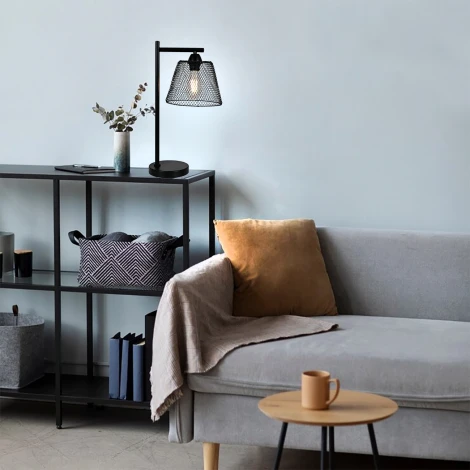 Настольная лампа с выключателем Escada 10204/L E27*40W Black