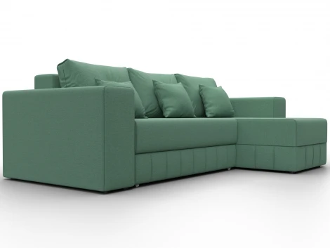Диван угловой Лига-076 угол универсальный (ДСП/Пластик/Рогожка/Зеленый) Лига Диванов 129839